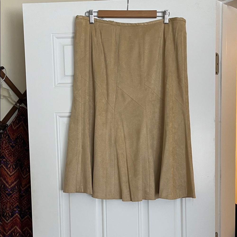 Talbots A-Line Tan Skirt
